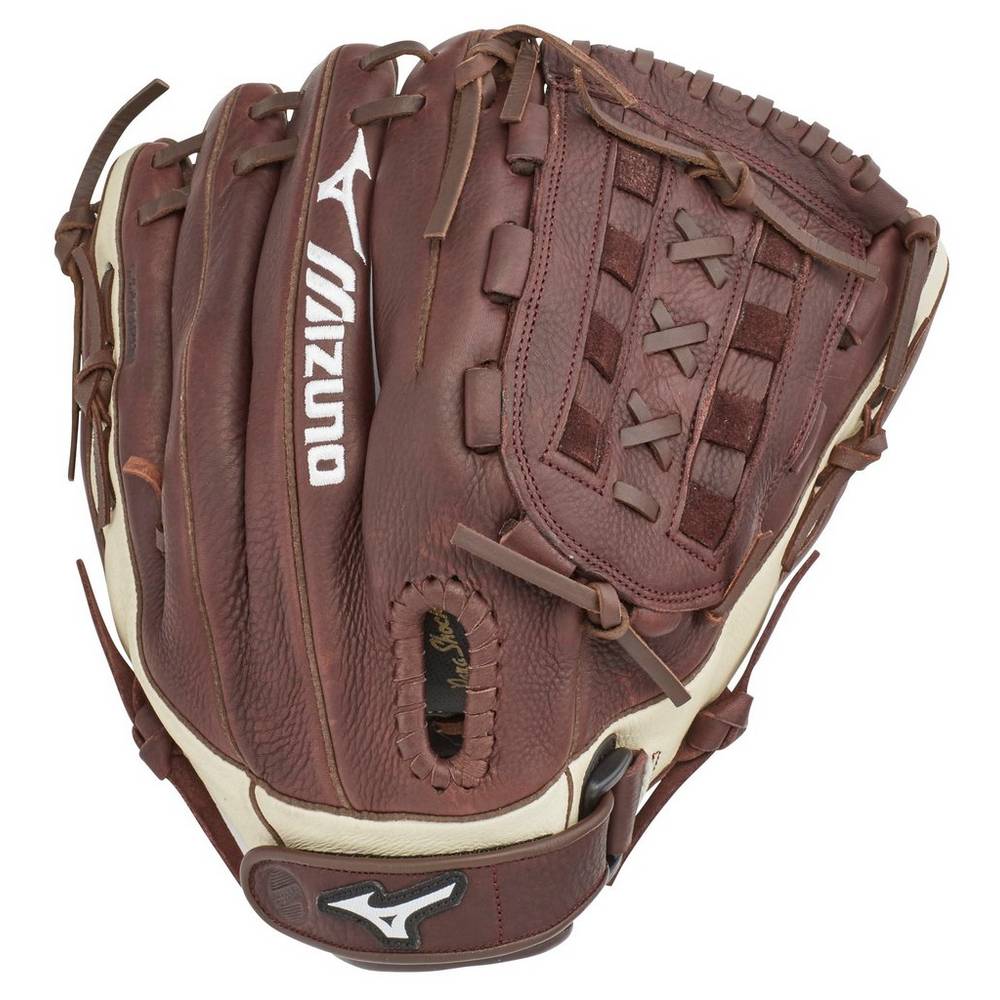 Panske Rukavice Mizuno Franchise Series Slowpitch 12.5" Softball Káva/Strieborne Vypredaj VJDR97310